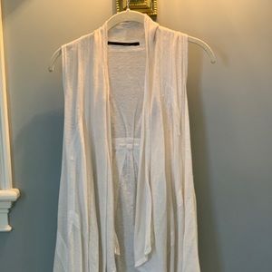 Isda & Co linen/cotton knit waterfall vest